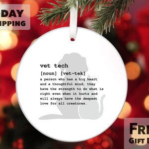 Vet Tech Personalized Ornament, Personalized Vet Tech Gift, Vet Gift, Personalized Gift