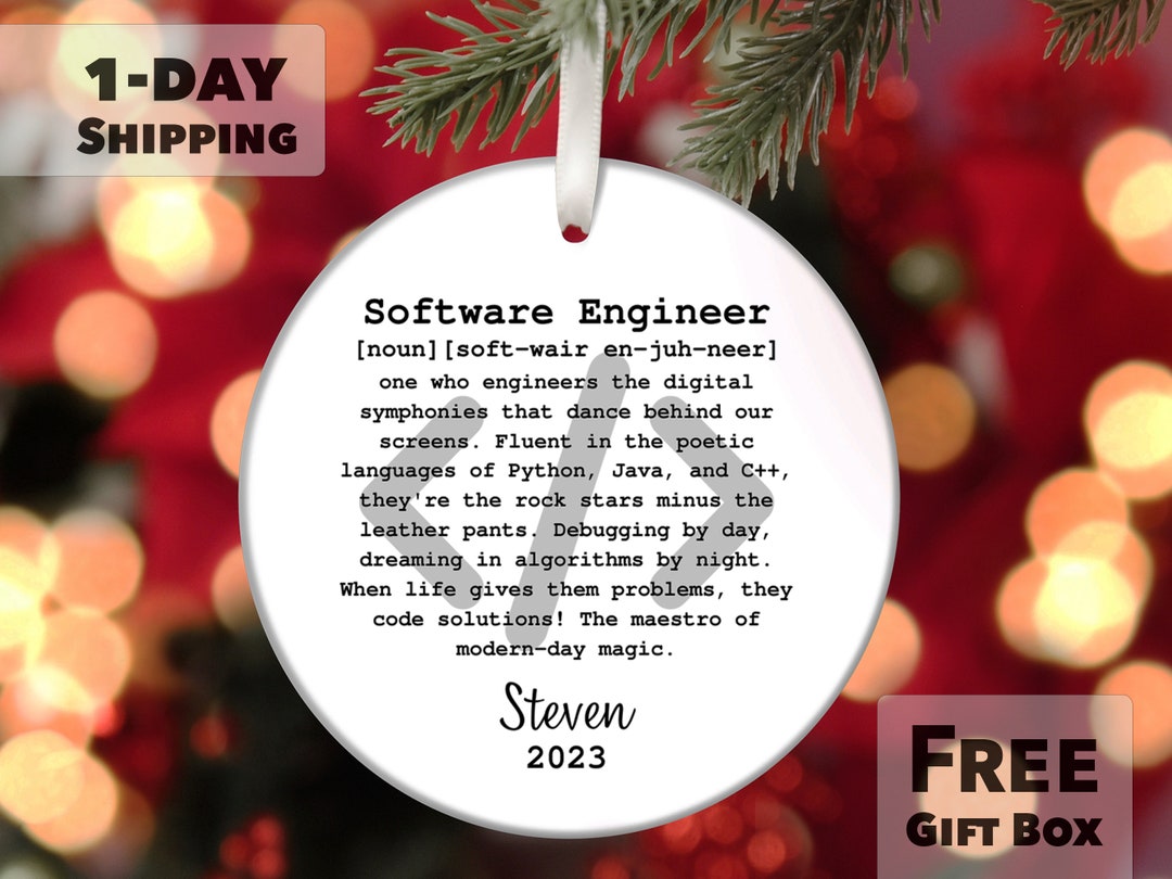Software Engineer Personalized Ornament, Personalized Software ...