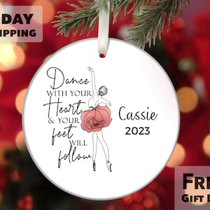 Ballet Christmas Ornament 2024, Kids Christmas Ornament, Personalized Ballet Ornament, Cute Girls Christmas Ornament, Dance Ornament