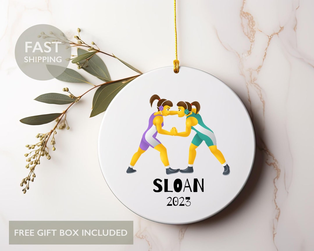 Girls Wrestling Christmas Ornament 2023, Kids Christmas Ornament, Personalized Wrestling