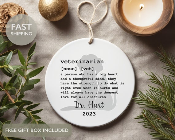 Personalized Veterinarian Ornament 2026, Custom Vet Christmas Keepsake