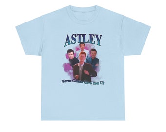 Rick Astley Retro Style tee - Gift for fans - Rick Astley T-shirt - Unisex Heavy Cotton Tee