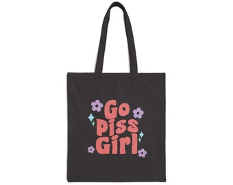 Go Piss Girl gracioso lindo - Gossip Girl meme- regalo para niñas - Bolsa de tela de algodón