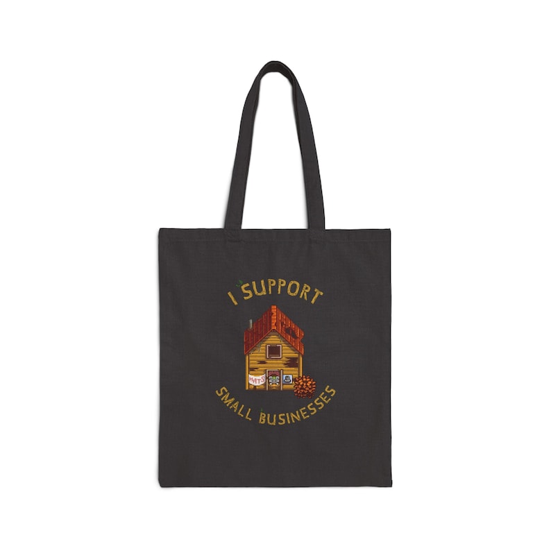 I support Small businesses - Hat Mouse - Stardew Valley Inspired -Cotton Canvas Tote Bag image 2