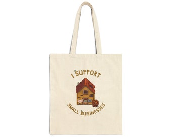 I support Small businesses - Hat Mouse - Stardew Valley Inspired -Cotton Canvas Tote Bag