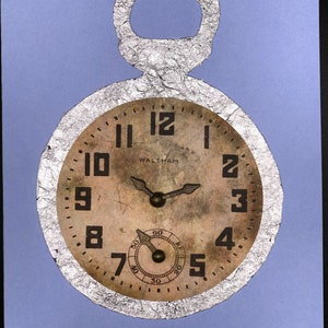 Taschenuhr Alle Gelegenheit Karte - Blank innen