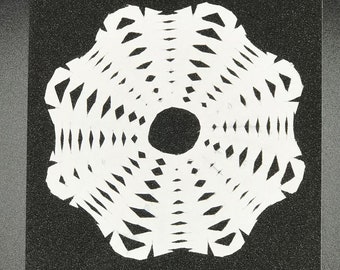 Paper Snowflakes Christmas Card - Blank Inside