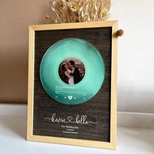 Personalized Photo Wall Art Print Custom Music & Photo Frame - Vinyl Record Music Wall Art - First Dance - Christmas Gift - Birthday Gift