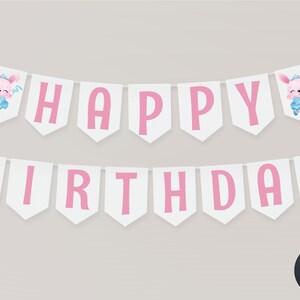 Happy Birthday Printable Banner Happy Birthday Banner - Etsy