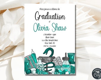 Pharmacy graduation invitation | Graduation invitation digital | Graduation invitation template | Welcome sign