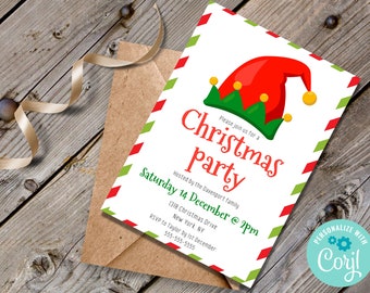 Christmas party invitations instant download | Christmas party flyer | Office christmas party invitation