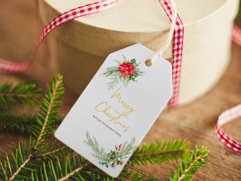 Editable Christmas Tags Printable Christmas Gift Tags Printable Holiday ...