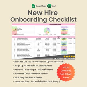Checklist nieuwe aanwerving, Excel, Google Spreadsheets, medewerkersproces, HR-sjablonen, wervingsplan, thema 2: