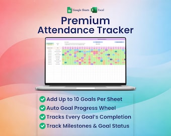 Employee Attendance Tracker Excel Google Sheets Staff Timesheet HR Attendance Log Template