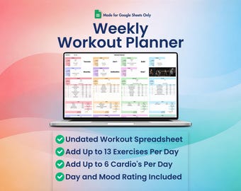 Weekly Workout Planner for Google Sheets: A Simple Fitness Tracking Spreadsheet Template