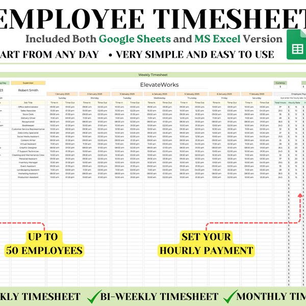 Bi Monthly Timesheet Etsy bi-monthly-timesheet-etsy