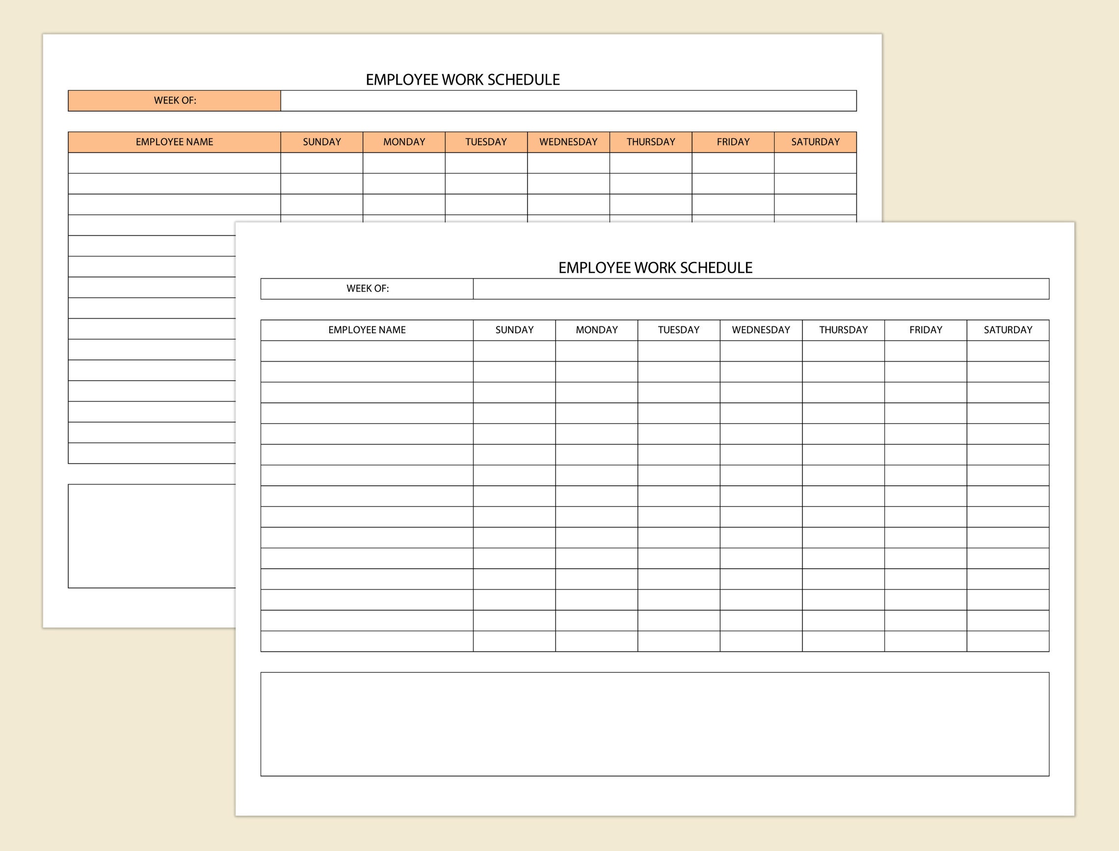 2024 Employee Work Schedule, 10 Fillable PDF Templates. Employee Time ...