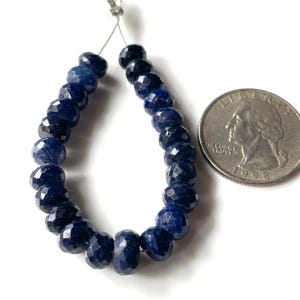 Blue Sapphire Faceted-25 PCS-AAA-Beads, 5/8 MM-Sapphire Beaded Beads-Blue Sapphire  Loose Beads, September Birthstone-Get 75%Off-Sale
