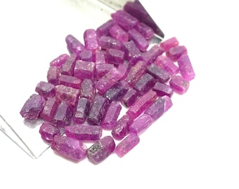 25 Pcs Lot~AAA Natural Raw Pink Ruby Madagascar Gemstones 6-10 MM ,Size , Healing Crystals July birtstone Wholesale Price