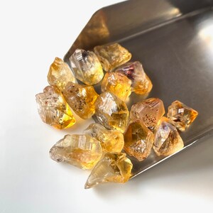 15 Pieces~100%Natural Citrine Rutile  Rough Gemstones, Size- 9-12 MM, Raw Citrine Healing Crystal, November birthstone, Raw Wholesaler