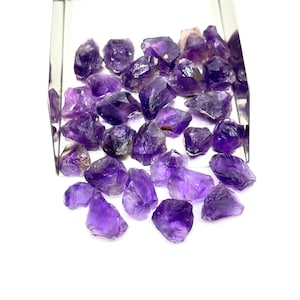 10 PCS~AAA Natural Raw Amethyst Gemstones 16-14 MM ,Size ,  Healing Crystals February  birtstone Wholesale Price