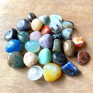 27 Pieces-Pack -Mixed Crystal Tumbles Stones, Healing Crystal Stone, Natural Gemstones for Decor & Gifts crystal  Stone-Wholesale Price