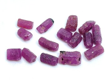 15 Pcs~ Lot  Natural Raw Pink Ruby Madagascar Gemstones 6-8 MM ,Size , Healing Crystals July birtstone Wholesale Price