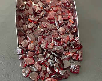 100 Pcs Lot Natural Raw Rough, Size 10-12 MM Genuine Garnet Gemstone Rough, Raw Red Garnet, Healing Crystal Garnet Gemstone, UntreatedGarnet