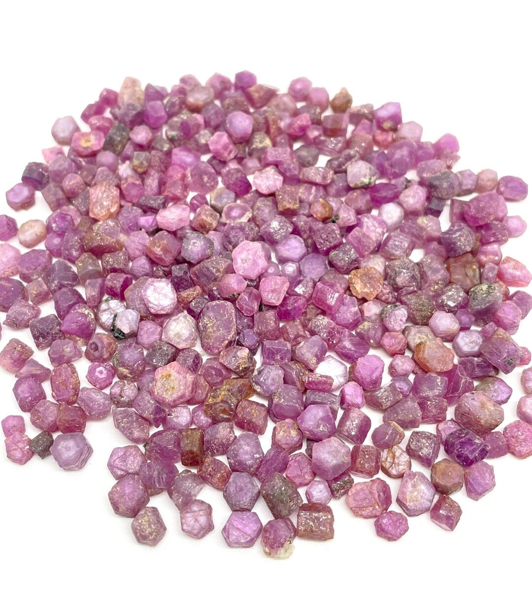 Rew Pink NATURAL~100 PCS Star Raw Pink Ruby Rough Gemstones 8-5 MM ,size ...
