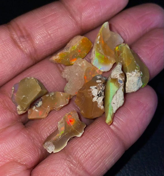 40 Carat-100%natural Opal Raw, Multi Fire Ethiopian Gemstone, 13