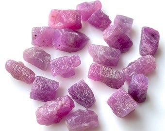 80Cts-Natural Ruby Unheated Untreated Rough, Pinkish Raw Ruby 8-10 MM, Raw Ruby Healing Crystal, July Birthstone, Ruby Gemstone Gift For Her