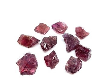 Lot de 10 pierres précieuses ~ grenat rhodolite 6-11 mm, taille, cristaux de guérison, pierre de naissance de janvier, prix de gros