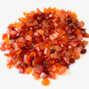 25 Pcs LOT AAA Natural Raw Carnelian Rough Gemstones Orange Carnelian Raw, 4-8 MM Healing Crystals April birthstone Wholesaler Gift For her