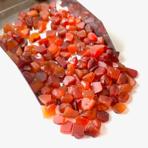 Top Quality Raw Carnelian Healing Gemstones 5-8 MM Rare Carnelian Raw, Healing Crystals April birthstone Home Decor Wholesale Price