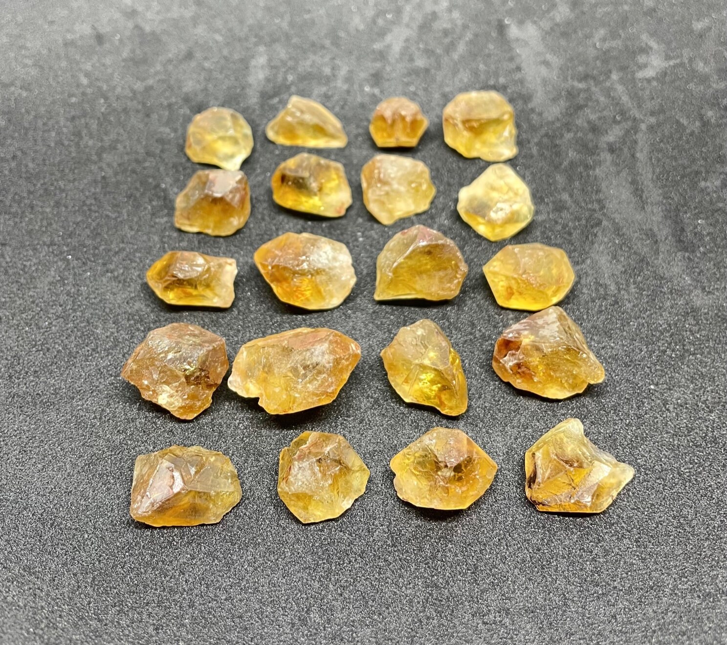 AAA+ Natural Raw Citrine Stone – 3 Pieces, High Energy, Wealth Attraction