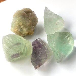 5 PCS Fluorite Rough Gemstone, 20-30 MM, Raw Fluorite Rough Gemstone, Raw Fluorite Stone, For Jewelry Making etc image 1