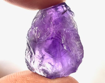 Raw Amethyst Gemstone, 29x22 MM, Natural Amethyst Rough Stone, Raw Healing Crystal, Gemstone Rough, Gift For Her