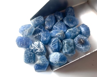 20 PCS-Natural Sapphire Gemstone Raw, 9/11 MM-Blue Sapphire Raw, Sapphire Raw Stone,  Precious Gemstone Sapphire Rough
