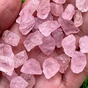 Cristal de morganita rosa natural AAA+, morganita cruda, morganita suelta, morganita áspera al por mayor, 10 a 12 mm, espécimen de morganita cruda