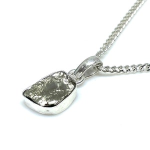 A+Natural Golden Raw Pyrite Pendant,925 Silver Pendant Raw Stone  August Birthstone Necklace-You wil Receive  pendant like this stone apporx