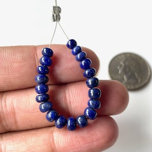 20 PCS-Blue Sapphire AAA-Handmade Smooth Beads-Sapphire Beaded Beads-Blue Sapphire Beads, Sapphire Loose Beads-For jewlry making-Size7-8mm