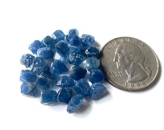 25 PCS-AAA+Blue Sapphire Gemstone Raw, 5/6 MM Sapphire Raw, Sapphire Raw Stone,  Precious Gemstone Sapphire Rough
