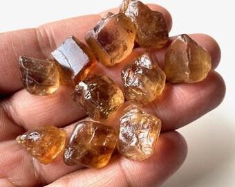 10 Pcs AAA+Natural Imperial Topaz Rough, 13-18 MM, Healing Crystal Raw, Imperial Topaz Raw Gemstone, For Jewelry Making, Gift For He