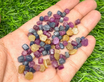 AAA+Quality RARE Tiny Mix Sapphire Rough/Multi Sapphire Untreated Rough Stone/Precious Sapphire Raw, For Making Jewelry
