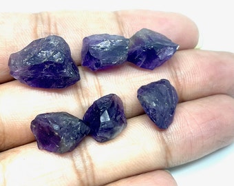 AAA Natural Raw Amethyst Gemstones 10-16  MM ,Size ,  Healing Crystals February  birtstone Wholesale Price