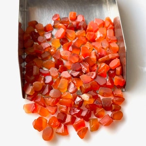 AAA+ Natural Raw Carnelian Rough Gemstones Orange Carnelian Raw, 6-4 MM Healing Crystals April birthstone, For Jewelry Making
