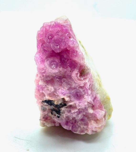 Specimen Cobalto Calcite with Spherical Heterogenite Specimen, 135.30 Gram, cobalto calcite, cobaltoan calcite, salrose, Home Decor Gift