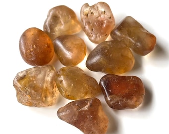 10 Pcs-Natural Imperial Topaz Rough Crystal, Size-16-20  MM, Natural Imperial Topaz Rough Gemstone, Healing Crystal Stone, Raw Materials