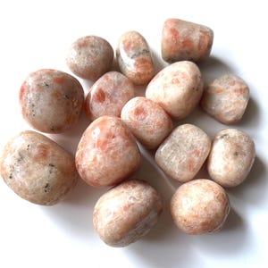 Sunstone Tumbled Crystal - Natural Sunstone Tumbled Stone- Sacral Chakra Crystal - Genuine Polished Sunstone - Orange Sunstone Gemstone