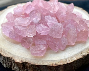 Gema bruta de morganita rosa genuína AAA+, 9-11 mm, pedra bruta de morganita, cristal bruto de morganita rosa, espécimes de gema bruta de morganita solta
